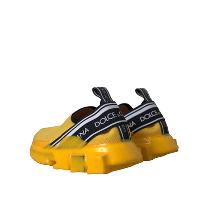 Dolce & Gabbana Yellow Sorrento Slip On Sneakers Women Shoes