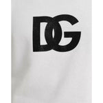Dolce & Gabbana White Logo Cotton Crew Neck Pullover Sweater TSH84894-46