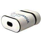 Dolce & Gabbana White Blue Calf Leather Logo Print Strap Airpods Case SMY101189