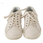 Dolce & Gabbana White Casual Leather Logo Men Sneakers Shoes MV4725-44.5