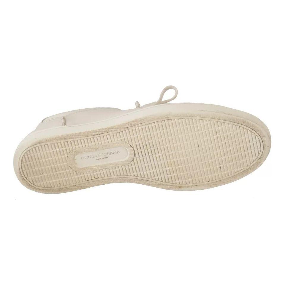 Dolce & Gabbana White Casual Leather Logo Men Sneakers Shoes MV4725-44.5
