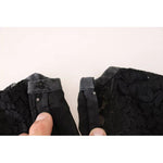 Dolce & Gabbana Black Lace Long Sleeve Blouse Nylon Top