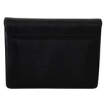 Dolce & Gabbana Black Leather Gold Metal Mini Women Purse Bag Lucia Wallet