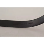 Dolce & Gabbana Black Calf Leather Vintage Logo Metal Buckle Belt BEL8541-100