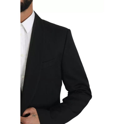Dolce & Gabbana Black Single Breasted Formal Coat Blazer
