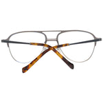 Hackett Black Men Glasses Frame in metal and plastic with blue-filter lenses, size 53-17-145, half-rim style.