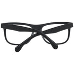 Lozza Black Men Glasses Frame in full-rim plastic design, angled view showing temple details, includes branded case, size 51-17-135 mm.