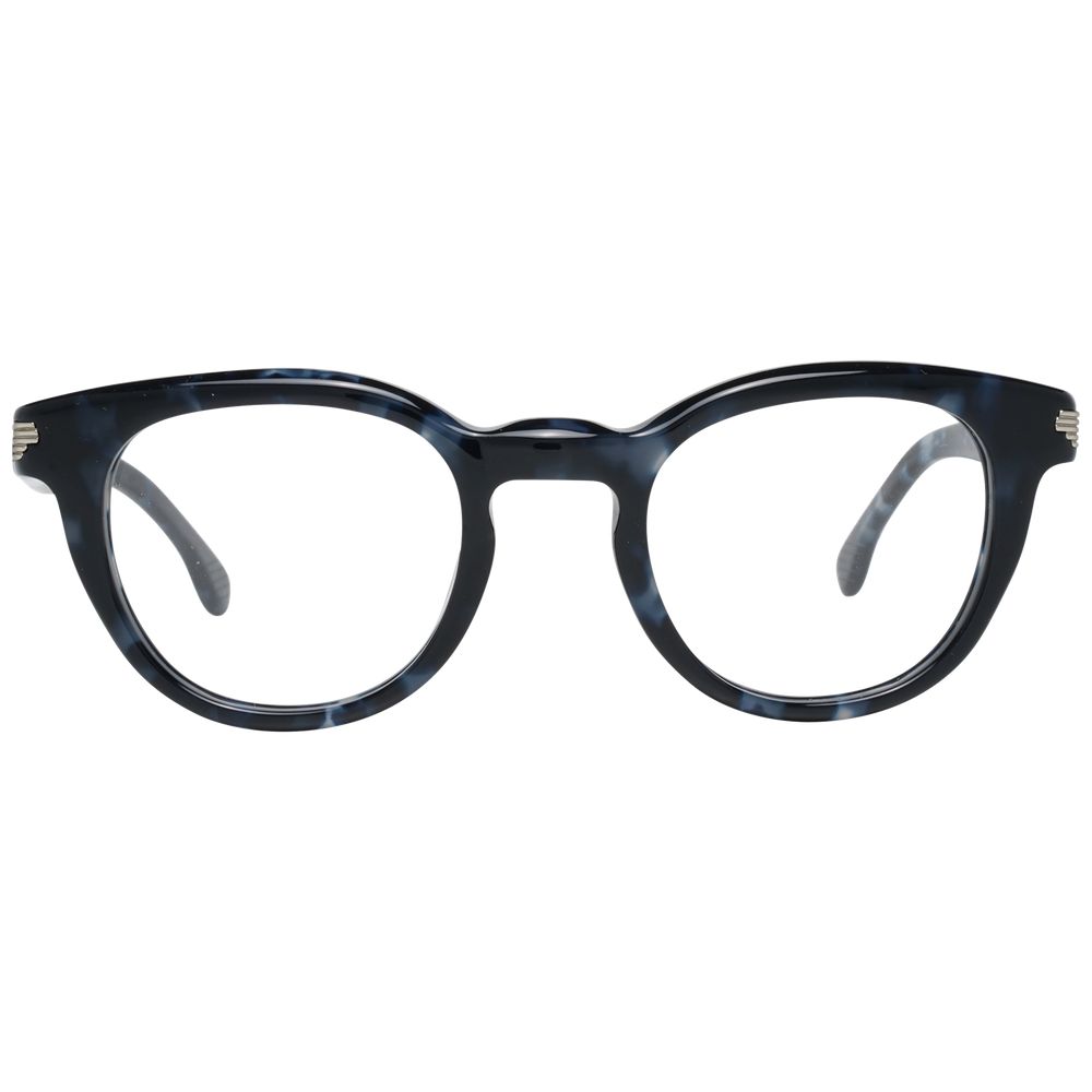 Lozza Black Unisex Glasses Frame in plastic, full-rim style. Size: 45-22-135, black color, includes branded case, non-spring hinge.