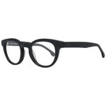 Lozza Black Unisex Glasses Frame, full-rim plastic, size 45-22-135, sleek and stylish black design, perfect for both men and women.