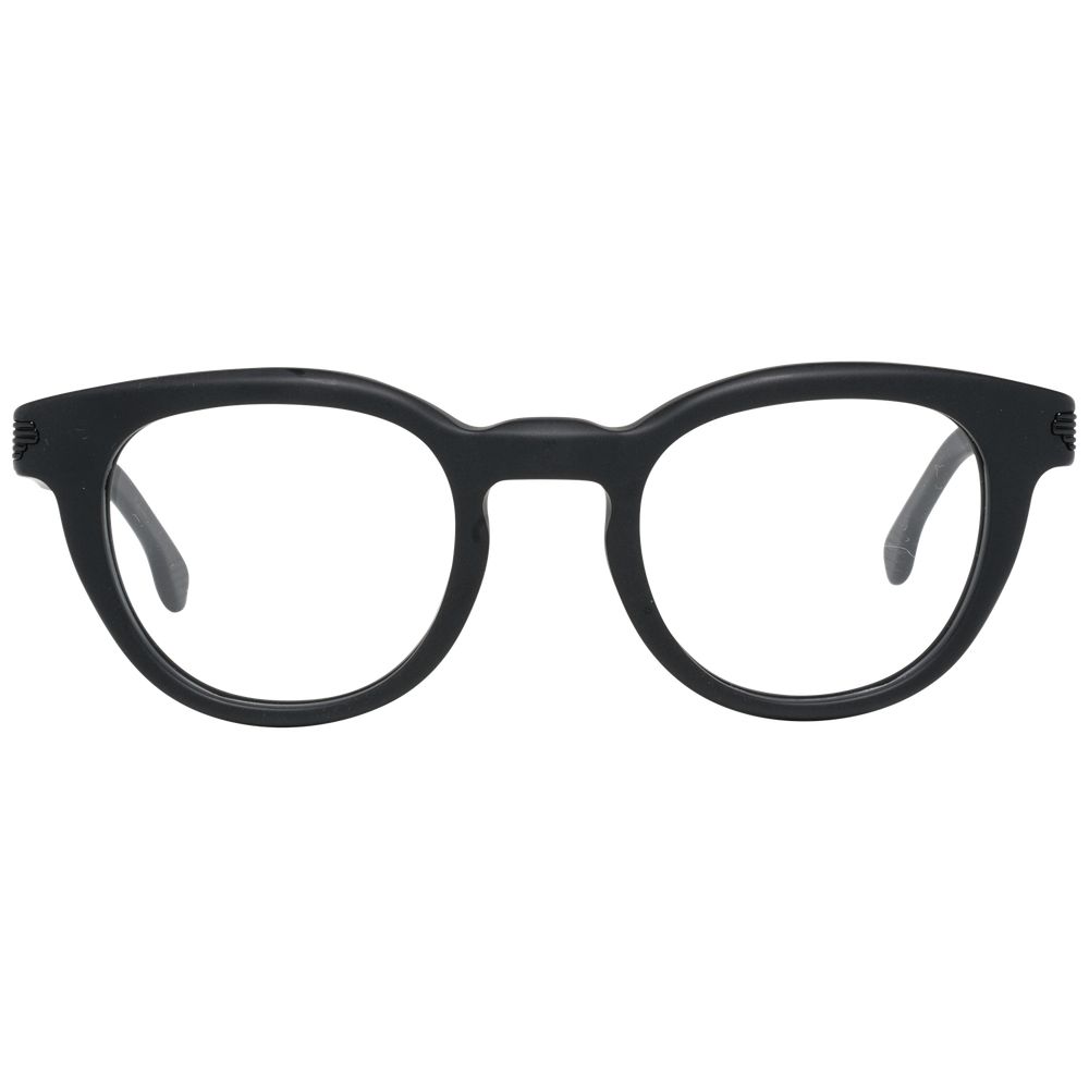 Lozza Black Unisex Glasses Frame in full-rim plastic design, 45-22-135 size, with branded case included, stylish eyewear option.