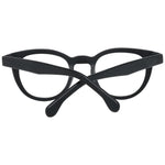 Lozza Black Unisex Glasses Frame, full-rim, plastic material, size 45-22-135, black color, no spring hinge, includes branded case.