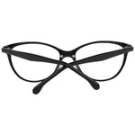 Lozza Black Women Glasses Frame in plastic, butterfly style, full-rim design, with demo lenses and branded case included.