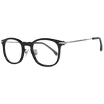 Lozza Black Men Glasses Frame with full-rim round style, metal and plastic material, black color, demo lenses included.