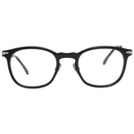 Lozza Black Men Glasses Frame, full-rim, metal and plastic, round style, size 50-22-145, black frame, demo lenses, includes branded case.