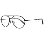 Bally Black Men Glasses Frame, aviator style, full-rim, metal and plastic, 57-15-140 size, demo lenses, includes branded case.