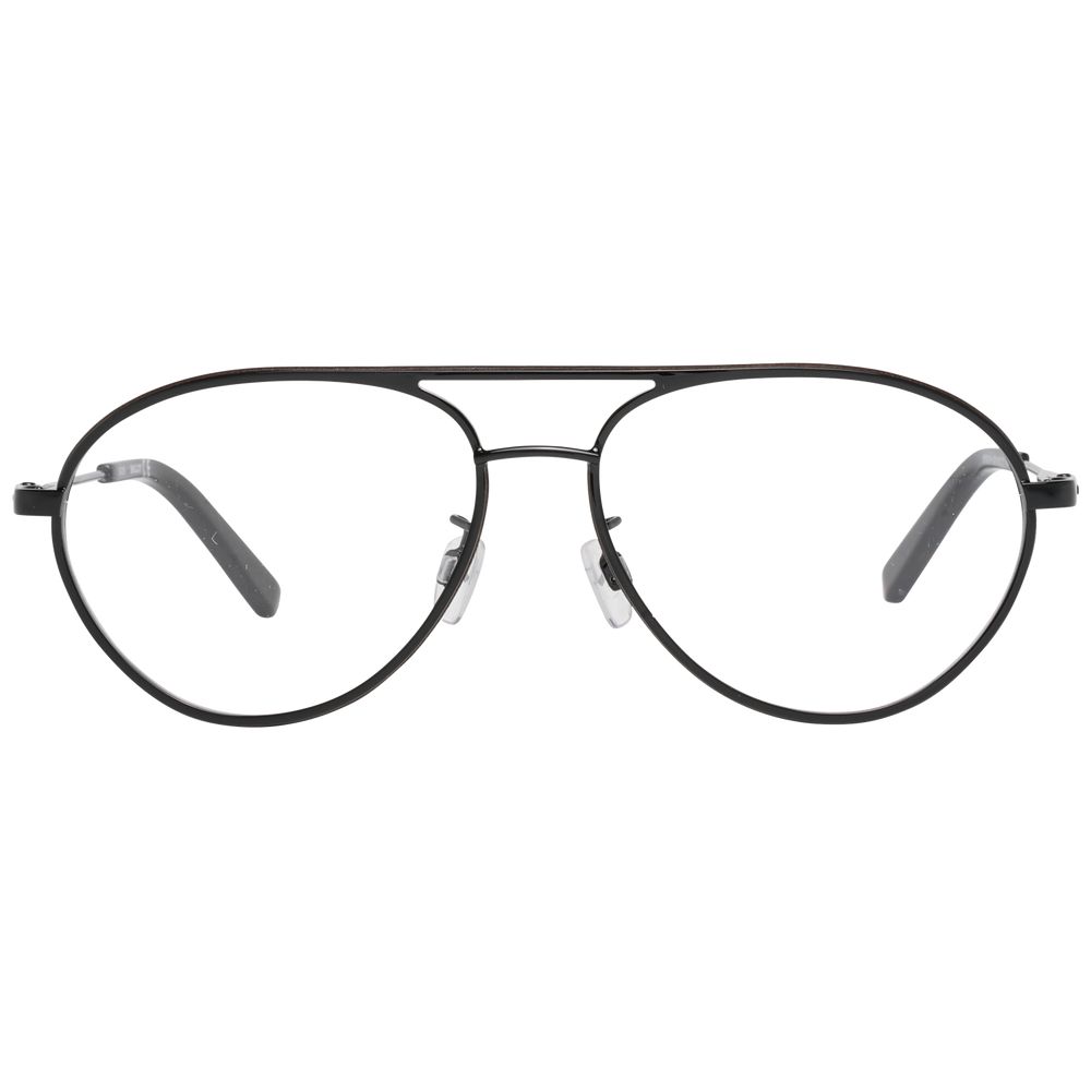 Bally Black Men Glasses Frame, aviator style, full-rim, metal and plastic, 57 Lenses, 15 Bridge, 140 Frame & Temples size, demo lenses included.