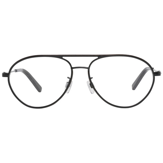 Bally Black Men Glasses Frame, aviator style, full-rim, metal and plastic, 57 Lenses, 15 Bridge, 140 Frame & Temples size, demo lenses included.