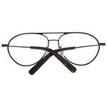 Bally Black Men Glasses Frame in full-rim aviator style, metal and plastic material, size 57-15-140, with demo lenses and black color.