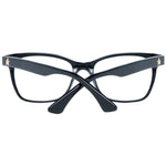 Zadig & Voltaire Black Women Glasses Frame, full-rim rectangle style, black plastic, includes branded case, no lens effect.