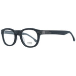 Lozza Black Unisex Glasses Frame, full-rim plastic frame with 48-21-140 size, black color, no spring hinge, includes branded case