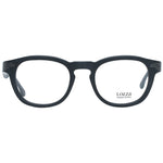 Lozza Black Unisex Glasses Frame, full-rim plastic with 48-21-140 size, black color, includes branded case, no spring hinge.