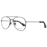 Sandro Black Women Glasses Frame, metal aviator style with full-rim design, demo lenses, includes branded case, size 51-15-135.