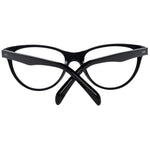 Emilio Pucci Black Women Glasses Frame, plastic full-rim with spring hinge, black color, 52mm lenses width, includes branded case.
