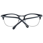 Lozza Black Unisex Glasses Frame with full-rim round design and metal-plastic material.