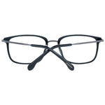 Lozza Black Men Glasses Frame with full-rim rectangular style in black plastic, size 54-19-140, including a branded case.