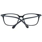 Lozza Black Men Glasses Frame, full-rim rectangle style, size 51-16-140, black plastic frame, demo lenses, includes branded case, no spring hinge.