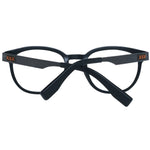 Ermenegildo Zegna Black Men Glasses Frame, full-rim plastic round frames with demo lenses, 50-19-145 size, black color.