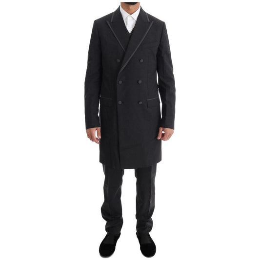 Dolce & Gabbana Gray Wool Stretch 3 Piece Two Button Suit KOS1093-1