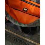 Dolce & Gabbana Military Green Patchwork Rucksack Backpack Bag BAG1480