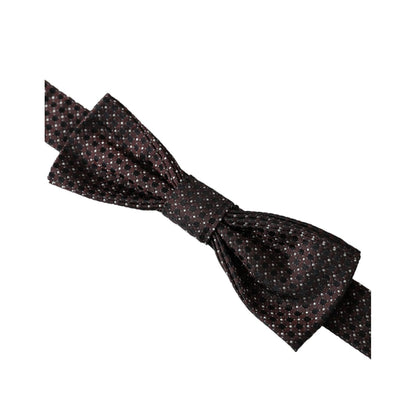 Dolce & Gabbana Brown Fantasy Silk Adjustable Neck Men Papillon Bow Tie