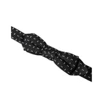 Dolce & Gabbana Black Silk Patterned Adjustable Neck Men Papillon Bow Tie FT3903