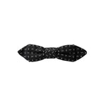 Dolce & Gabbana Black Silk Patterned Adjustable Neck Men Papillon Bow Tie FT3903