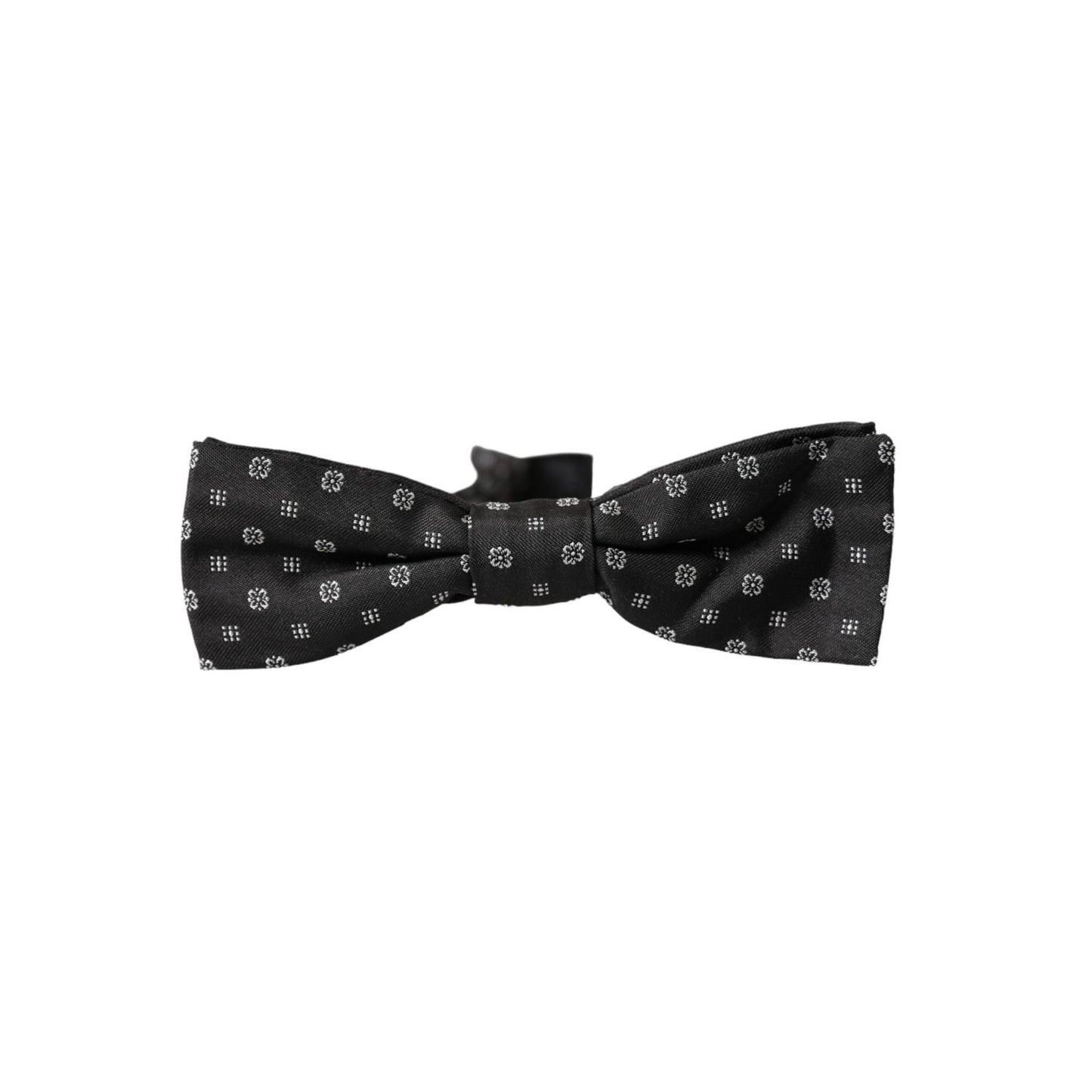 Dolce & Gabbana Black Silk Fantasy Adjustable Neck Men Papillon Bow Tie FT3910