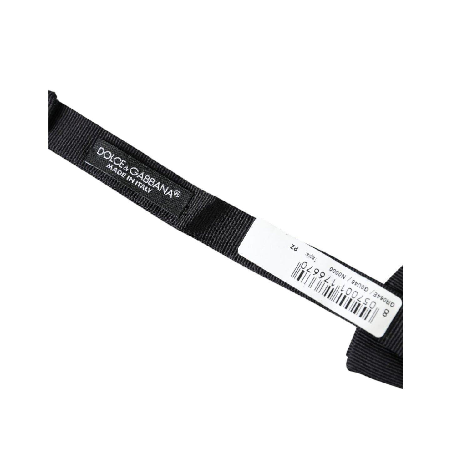 Dolce & Gabbana Black Silk Adjustable Neck Men Bow Tie FT3922