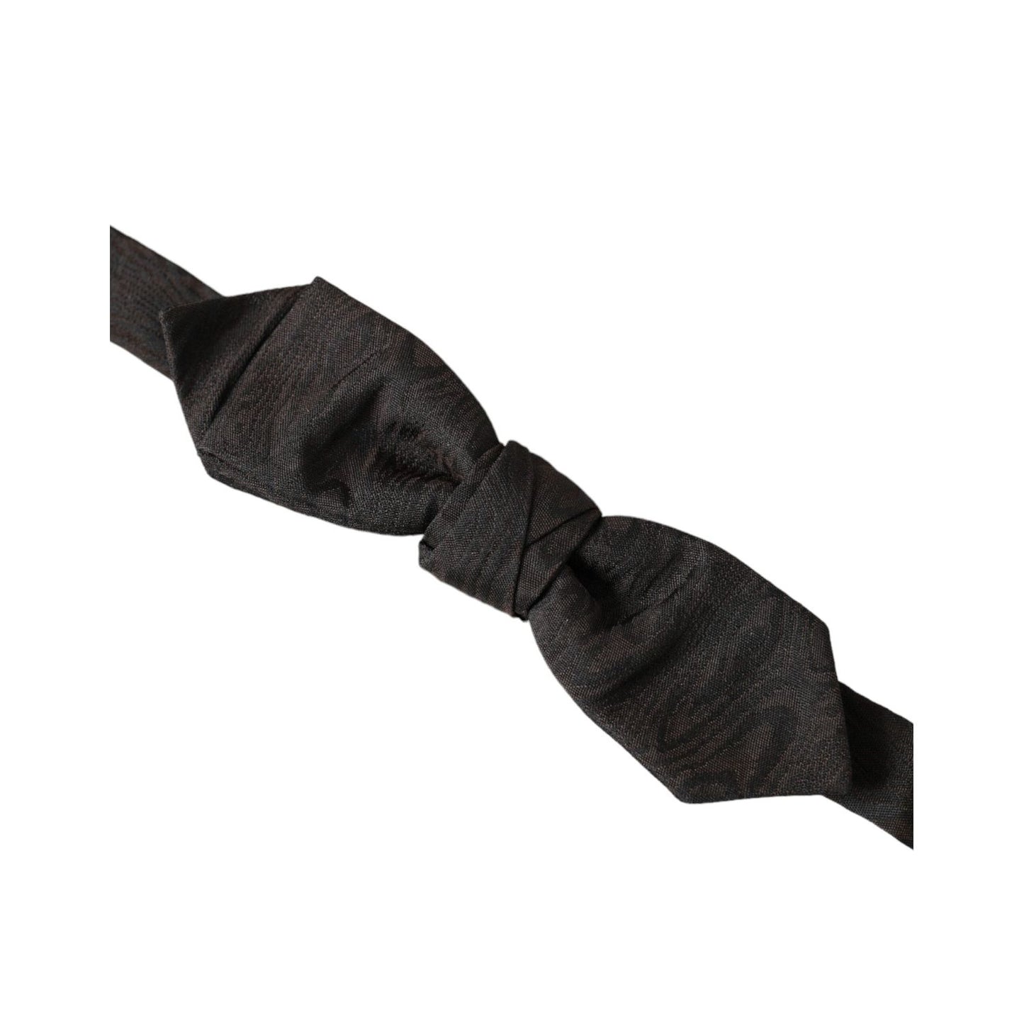 Dolce & Gabbana Black Silk Adjustable Neck Men Bow Tie FT3925