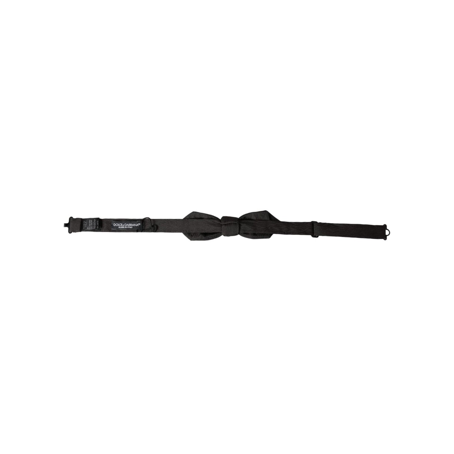 Dolce & Gabbana Black Silk Adjustable Neck Men Bow Tie FT3925