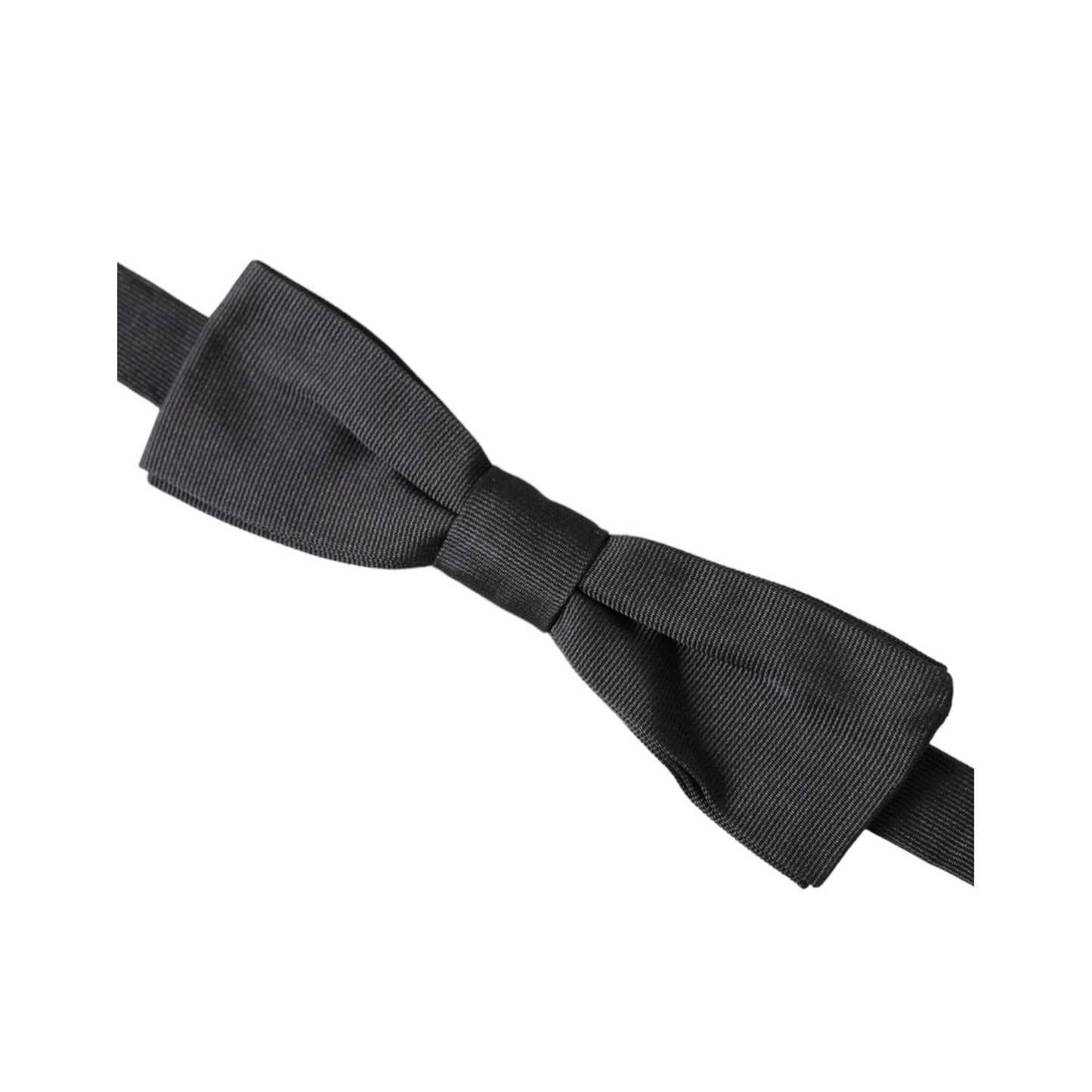 Dolce & Gabbana Black Silk Adjustable Neck Men Bow Tie FT3926