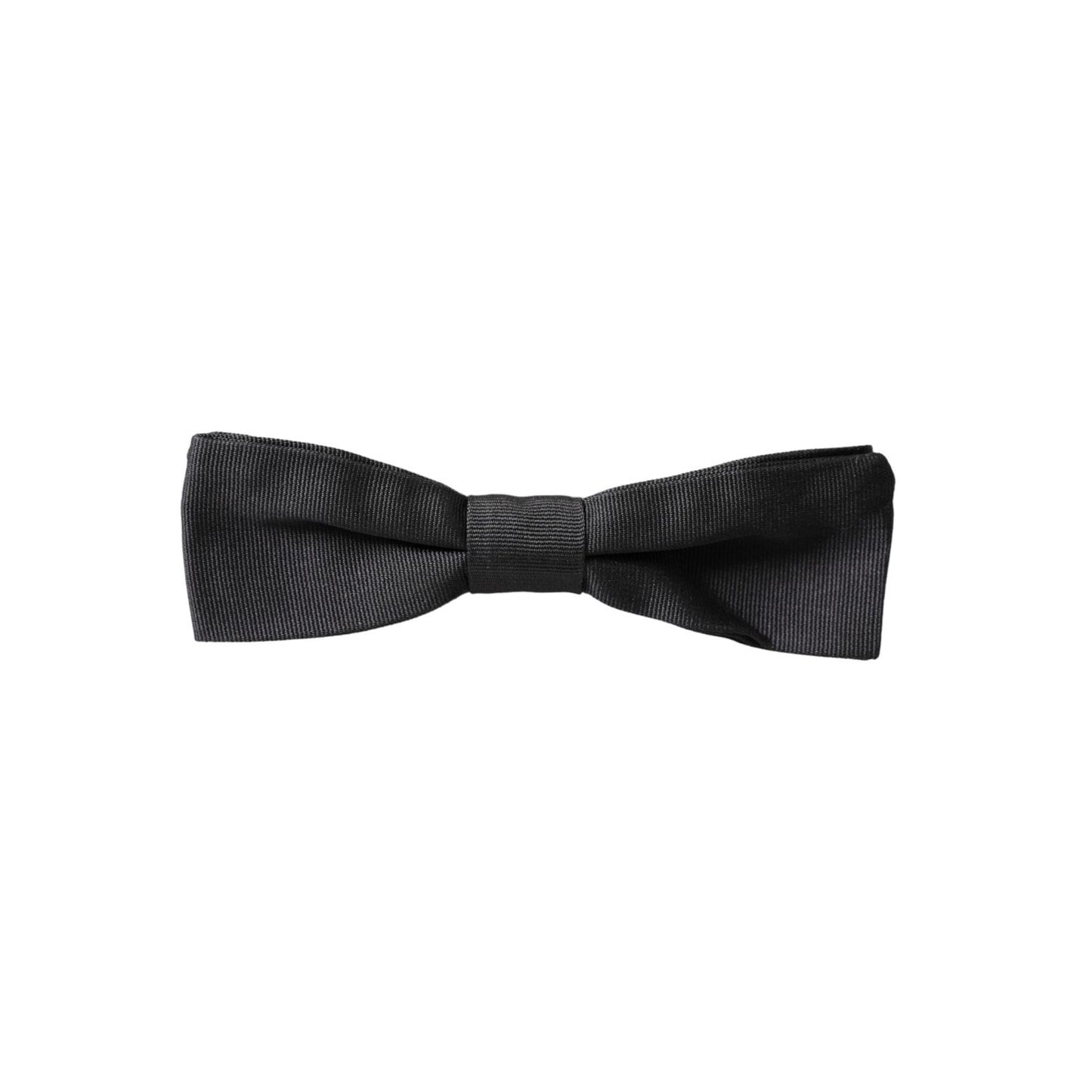Dolce & Gabbana Black Silk Adjustable Neck Men Bow Tie FT3926