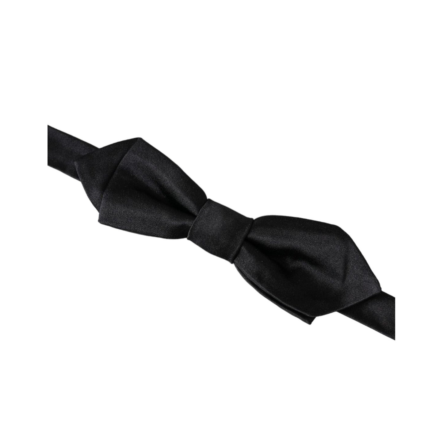 Dolce & Gabbana Black Silk Adjustable Neck Men Bow Tie FT3933