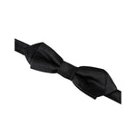 Dolce & Gabbana Black Silk Adjustable Neck Men Bow Tie FT3933