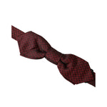 Dolce & Gabbana Red Silk Fantasy Adjustable Neck Men Bow Tie FT3937