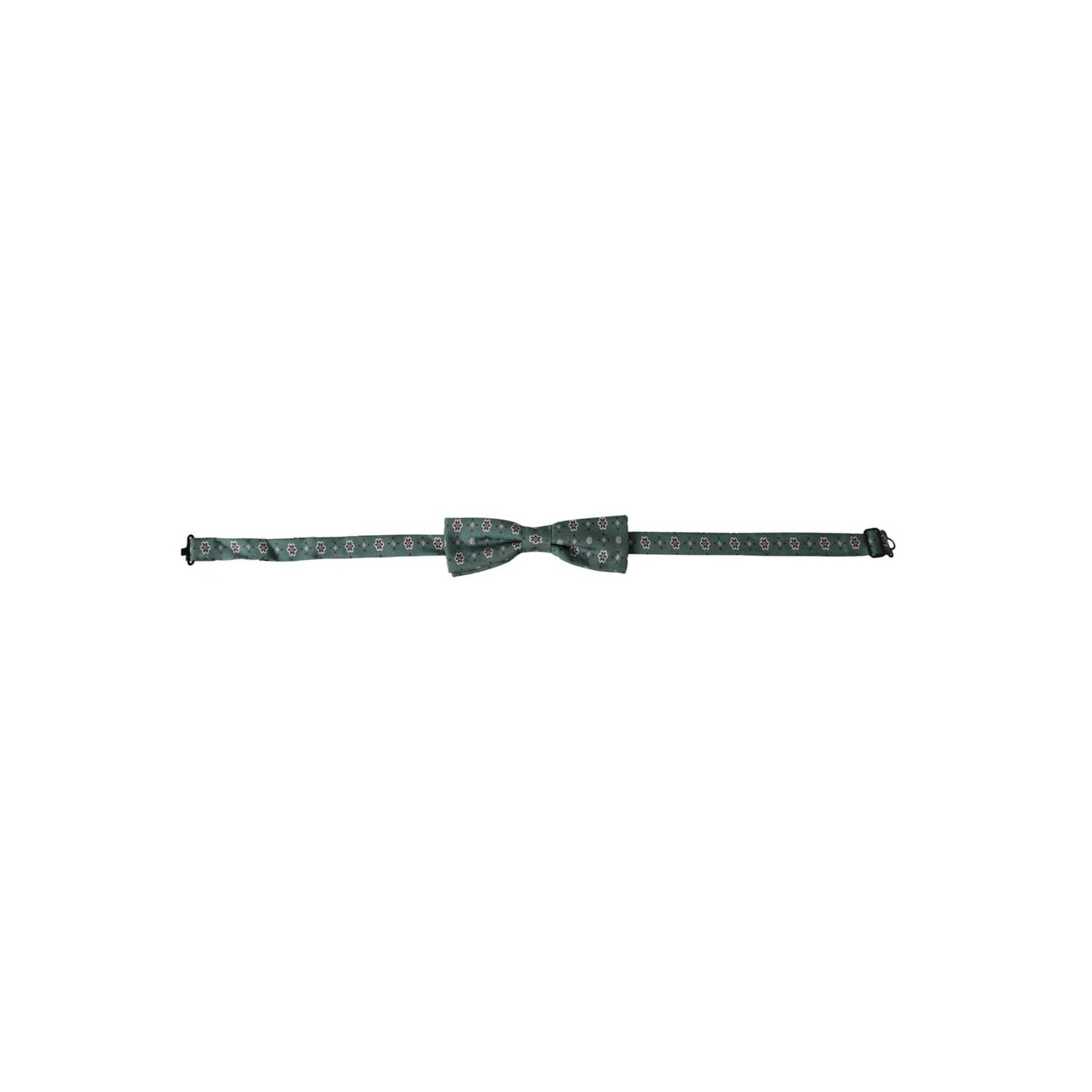 Dolce & Gabbana Mint Green Floral Adjustable Neck Men Bow Tie FT3940