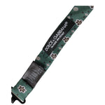 Dolce & Gabbana Mint Green Floral Adjustable Neck Men Bow Tie FT3940