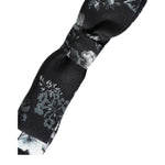 Dolce & Gabbana Black Floral Silk Adjustable Neck Men Bow Tie FT3942