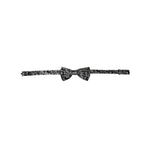 Dolce & Gabbana Black Floral Silk Adjustable Neck Men Bow Tie FT3943