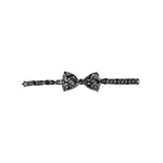 Dolce & Gabbana Black White Printed Adjustable Neck Men Bow Tie FT3958